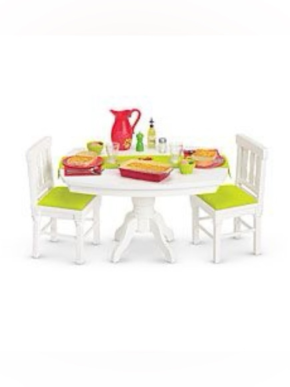 American girl doll dining room table and delicious dinner set retired EUC